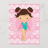 Gymnast - Cute Gymnastics Pink Turquoise