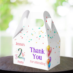 Gymnast cute kids birthday party favor box