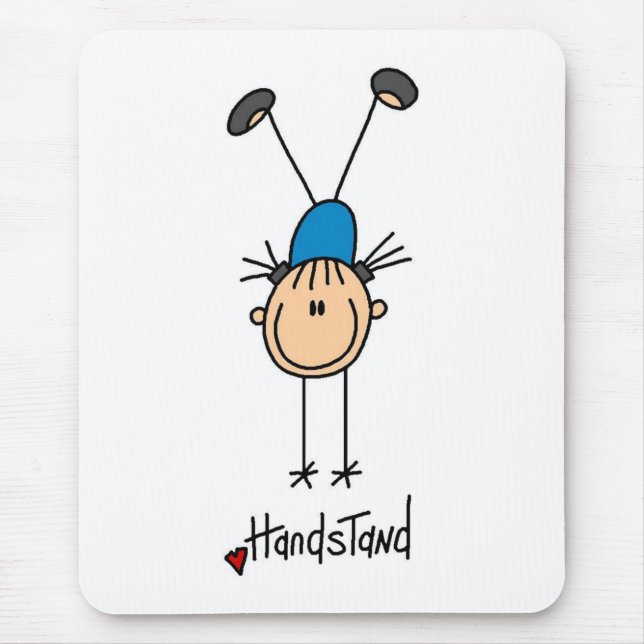 Gymnast Doing Handstand Mouse Pad (Front)