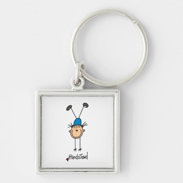 Gymnast Doing Handstands Keychain (Front)