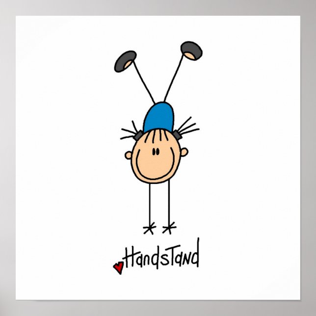 Gymnast Doing Handstands Poster (Front)