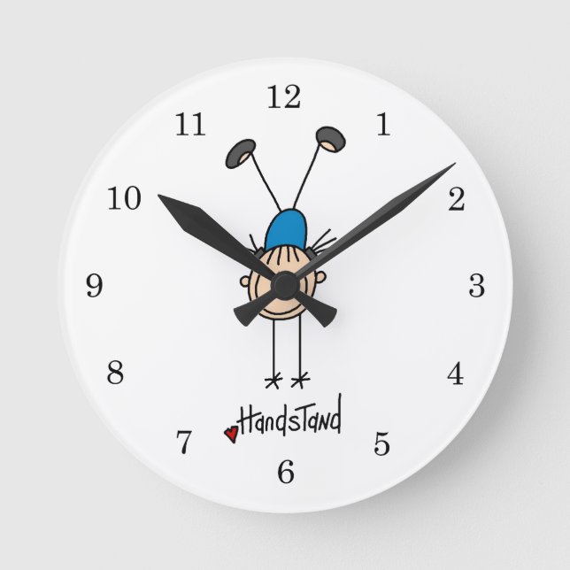 Gymnast Doing Handstands Round Clock (Front)