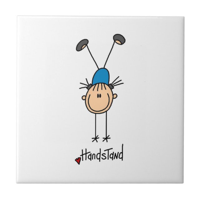 Gymnast Doing Handstands Tile (Front)