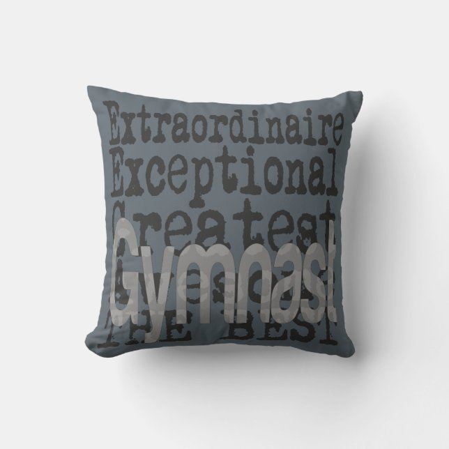 Gymnast Extraordinaire Throw Pillow (Front)