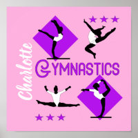 Gymnast Figures Cute Girls Gymnastics Personalized