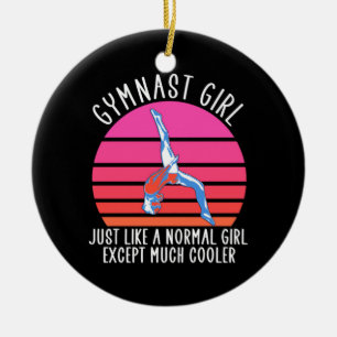 Gymnast Girl Ceramic Ornament