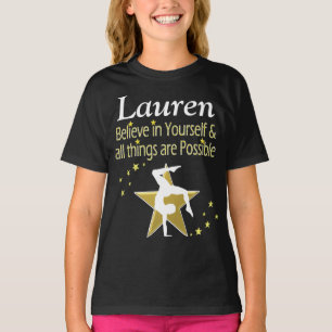 GYMNAST GIRL DREAMS PERSONALIZED T SHIRT
