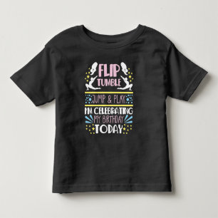Gymnast Girl Gymnastic Birthday Flip Tumble Jump Toddler T-shirt