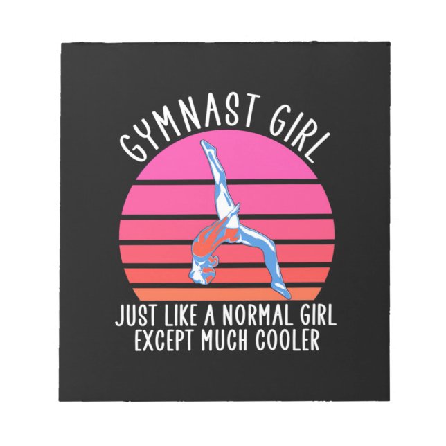 Gymnast Girl Notepad (Front)