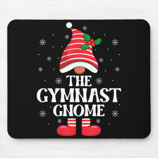 Gymnast Gnome Christmas Family Matching Group Funn Mouse Pad (Front)