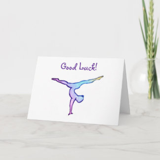 Gymnast Good Luck Card