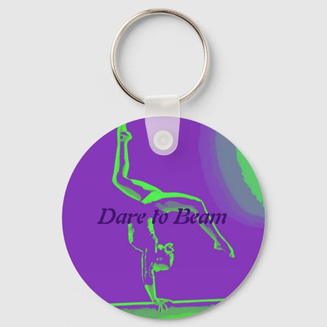 Gymnast keychain "Dare to Beam" (Front)