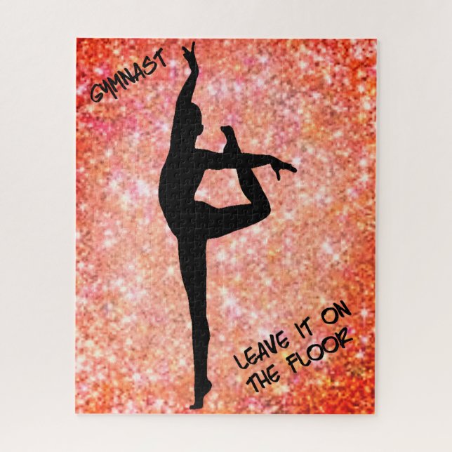 Gymnast Leave it on the Floor Sassy Sparkle Puzzle (Vertical)