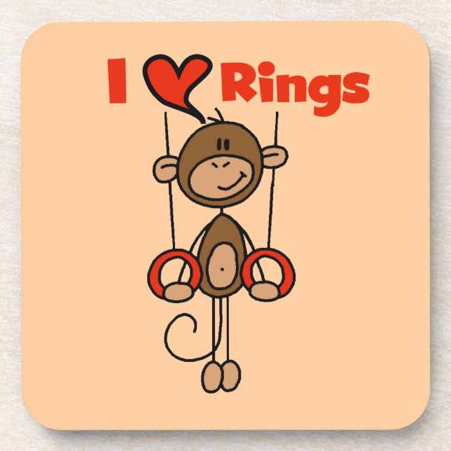 Gymnast Loves Rings Coaster (Front)