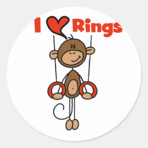 Gymnast Loves Rings Tshirts and Gifts Classic Round Sticker