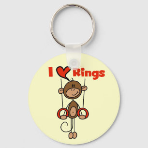 Gymnast Loves Rings Tshirts and Gifts Keychain