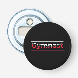 Gymnast - Minimalist Modern Gymnastics Word Bottle Opener