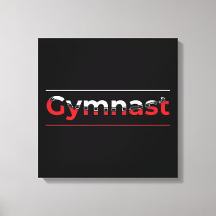 Gymnast - Minimalist Modern Gymnastics Word Canvas Print