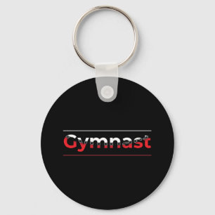 Gymnast - Minimalist Modern Gymnastics Word Keychain