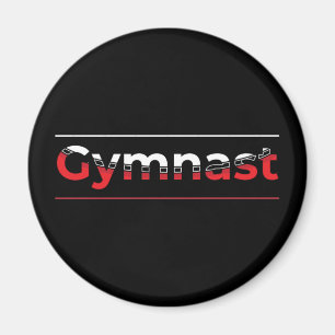 Gymnast - Minimalist Modern Gymnastics Word Magnet
