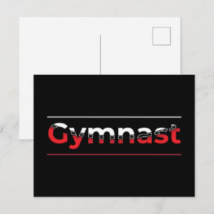 Gymnast - Minimalist Modern Gymnastics Word Postcard