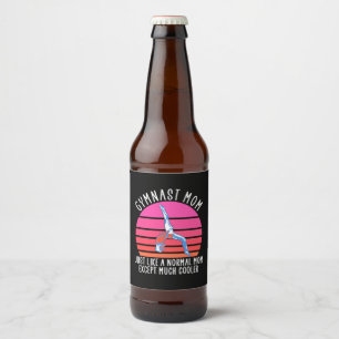 Gymnast Mom Beer Bottle Label