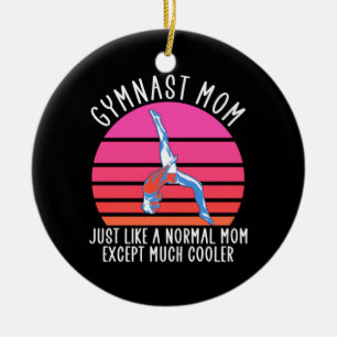 Gymnast Mom Ceramic Ornament