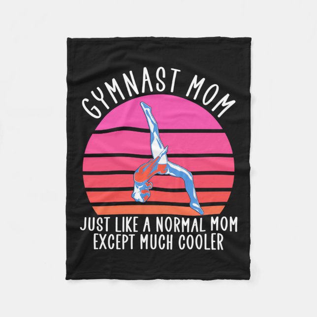 Gymnast Mom Fleece Blanket (Front)