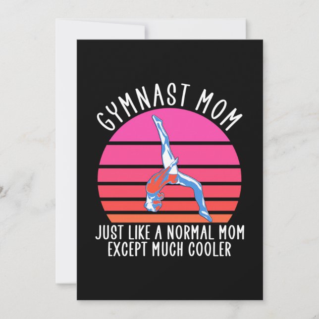 Gymnast Mom Invitation (Front)