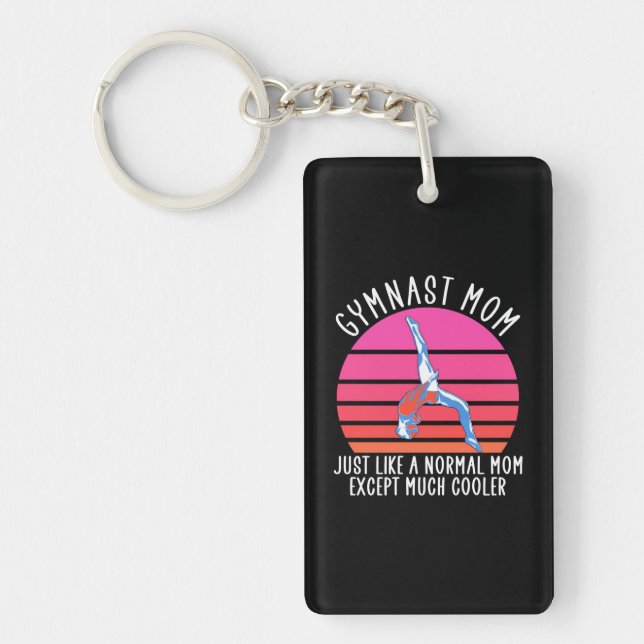 Gymnast Mom Keychain (Front)