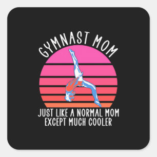 Gymnast Mom Square Sticker
