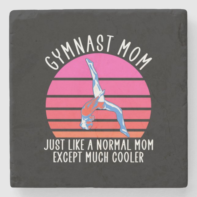 Gymnast Mom Stone Coaster (Front)