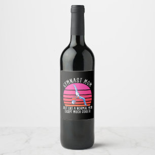 Gymnast Mom Wine Label