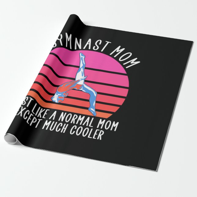Gymnast Mom Wrapping Paper (Unrolled)