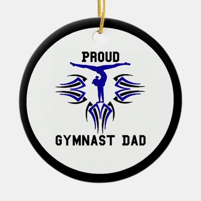 Gymnast Ornament Dad Personalize (Front)
