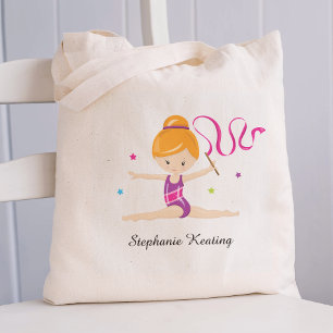 Gymnast - Personalized Red Hair Tote Bag