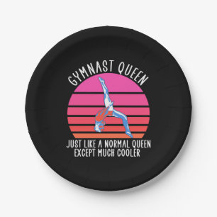 Gymnast Queen Paper Plate