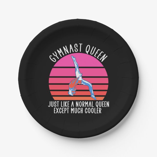 Gymnast Queen Paper Plate (Front)