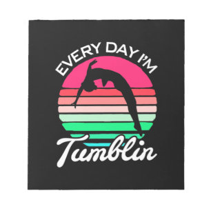 Gymnast Retro Vintage Tumblin Notepad
