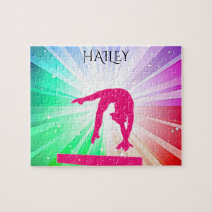 GYMNAST SHIMMERING LIGHTS PUZZLE PERSONALIZED!