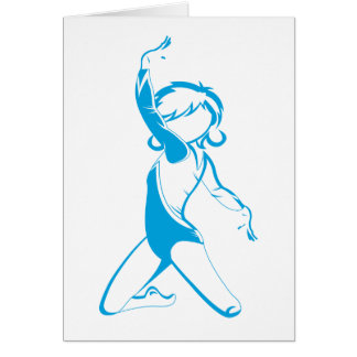 Gymnast Silhouette Card