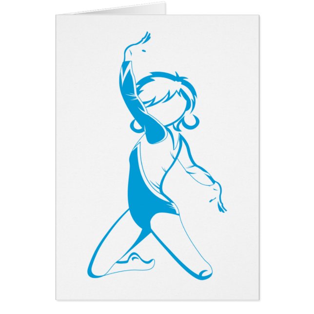 Gymnast Silhouette Card (Front)