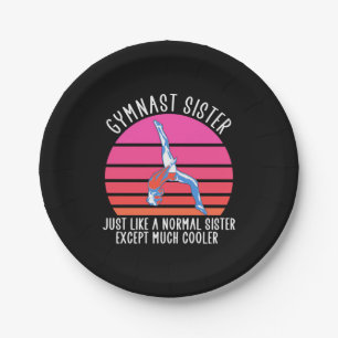 Gymnast Sister Paper Plate