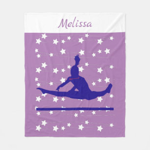 Gymnast Swirling Stars Fleece Blanket