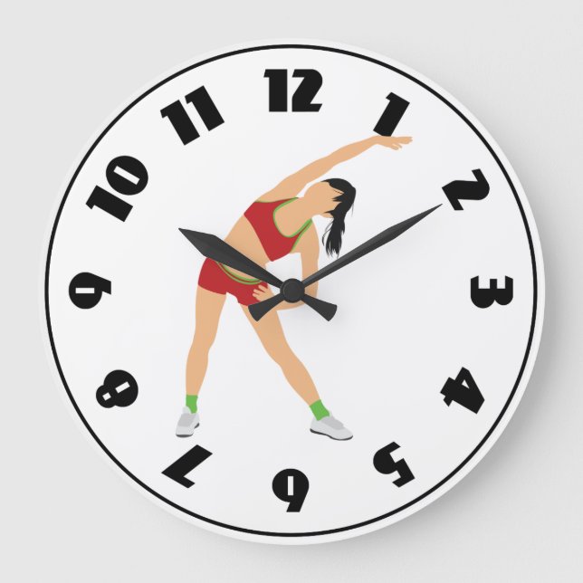 Gymnast Warming Up Clock (Front)