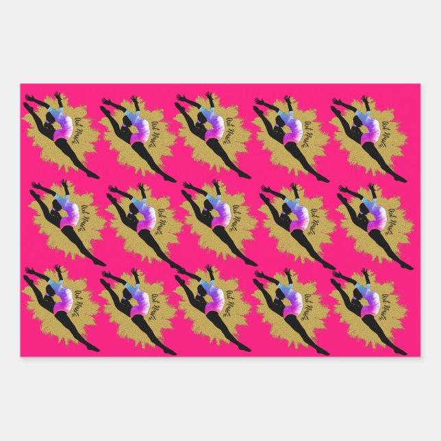 Gymnast Wrapping Paper (Front 3)