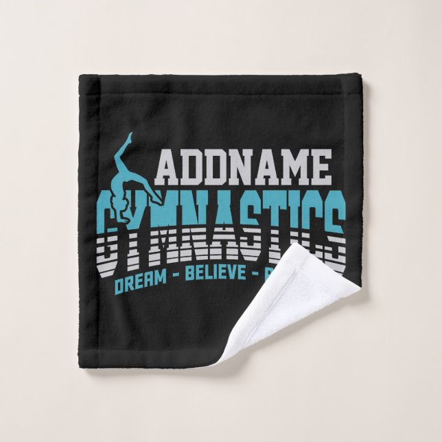 Gymnaste AJOUTER LE NOM Gymnastique Équipe Backben (Gant de toilette)