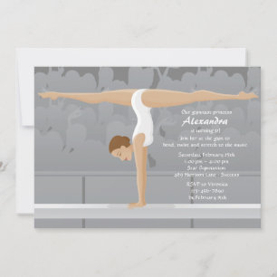Gymnaste Anniversaire Fête Invitation