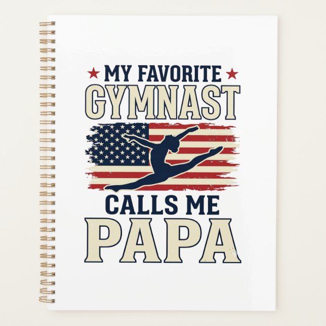 Gymnaste préféré m'appelle Papa Patriotique Vintag (Devant)