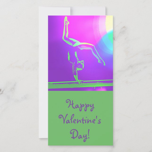 Gymnaste Valentine's Day carte photo (Devant)